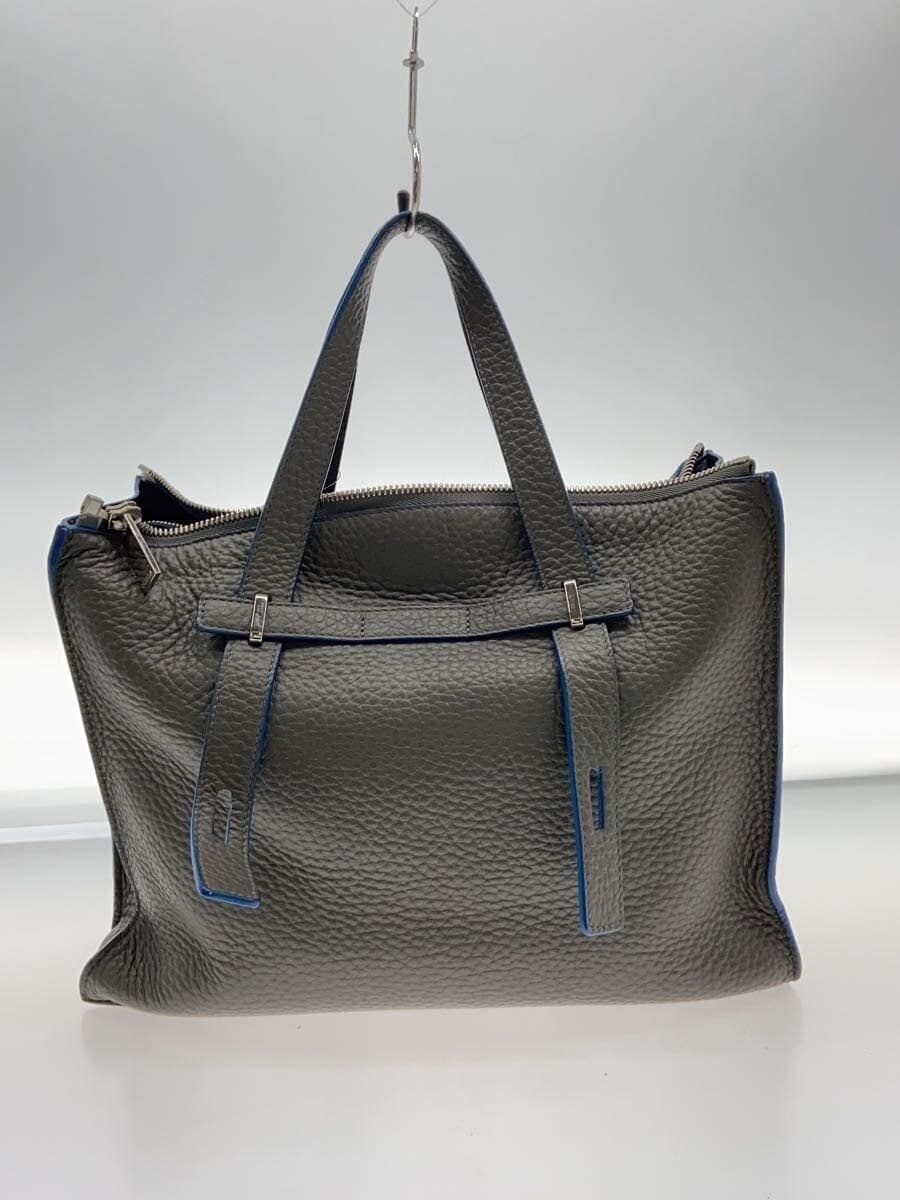 FURLA Tote Bag (Leather, Gray) – Front has stains 3
