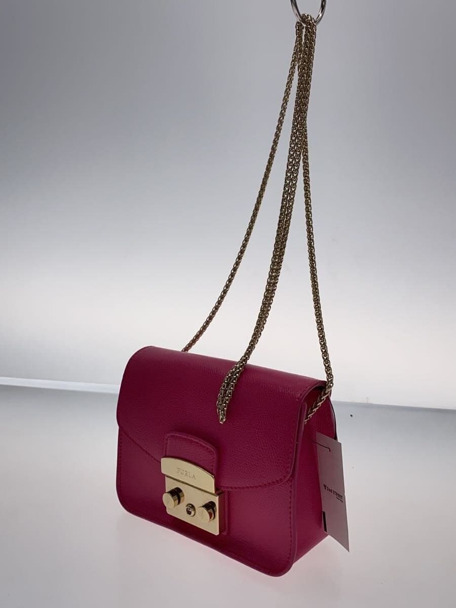 FURLA Shoulder Bag Leather PNK Solid 2