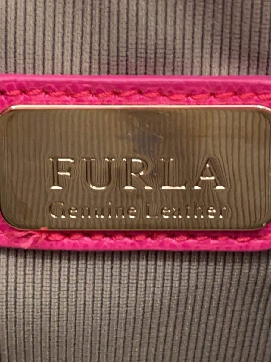 FURLA Shoulder Bag Leather PNK Solid 5
