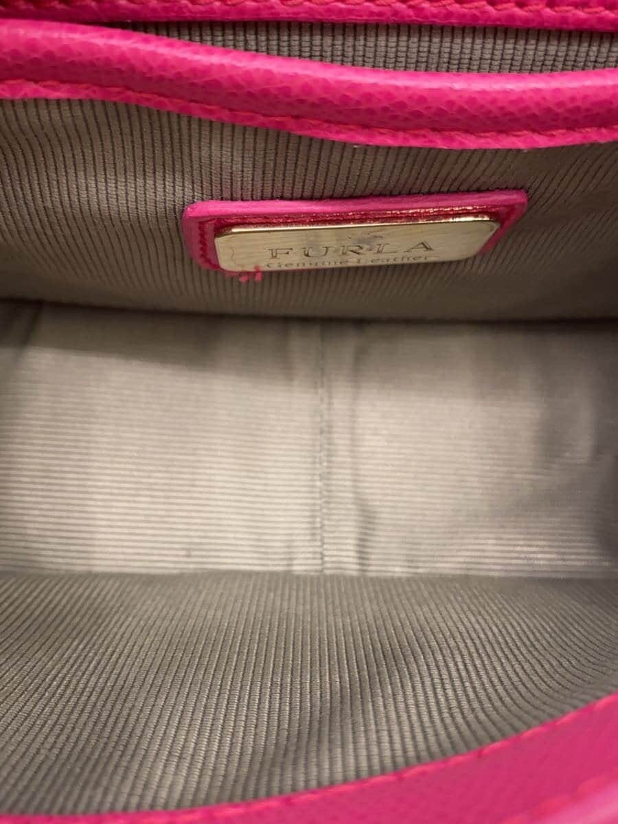 FURLA Shoulder Bag Leather PNK Solid 6