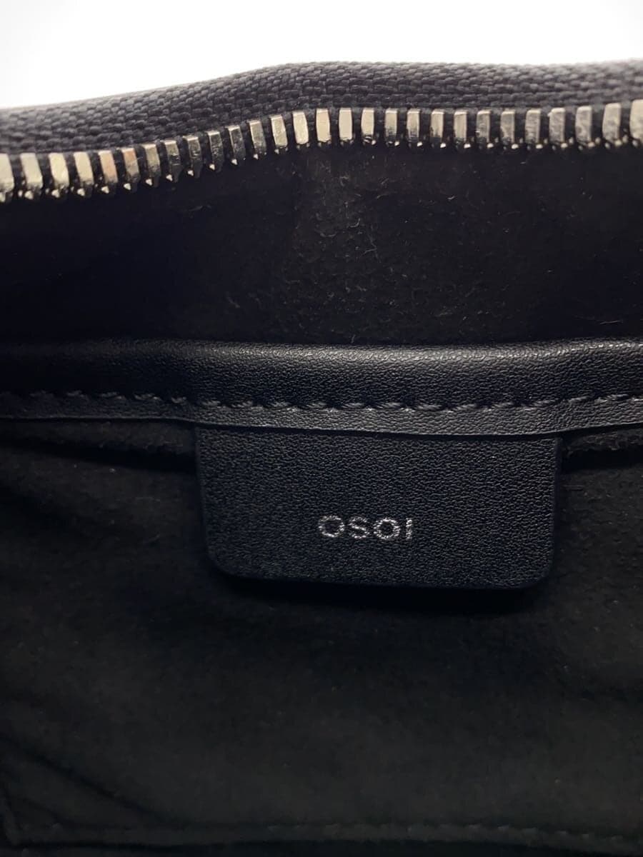 OSOI handbag leather black plain 5