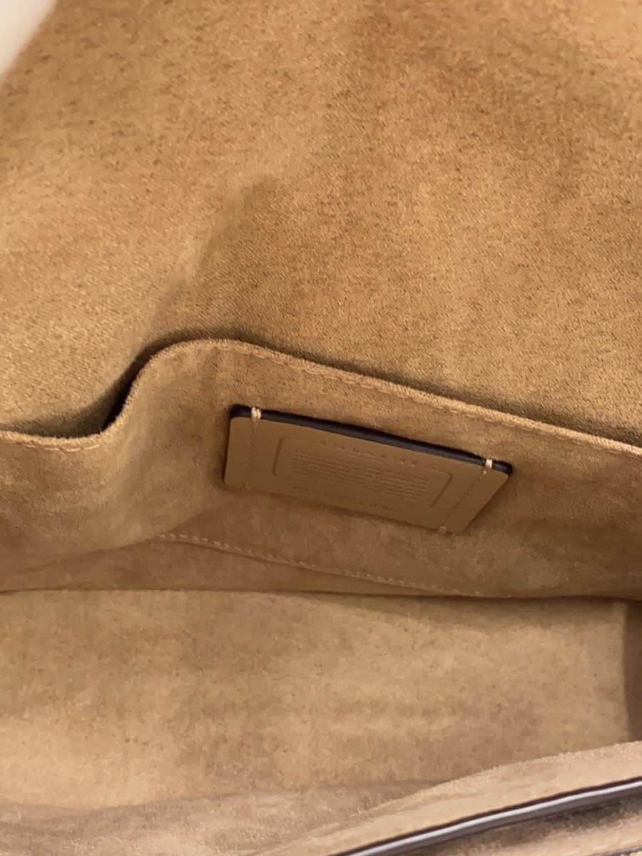 COACH Shoulder Bag Leather BEG All Over Pattern C8307 6