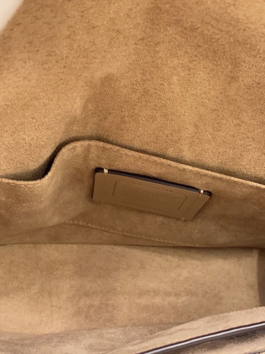 COACH Shoulder Bag Leather BEG All Over Pattern C8307 6