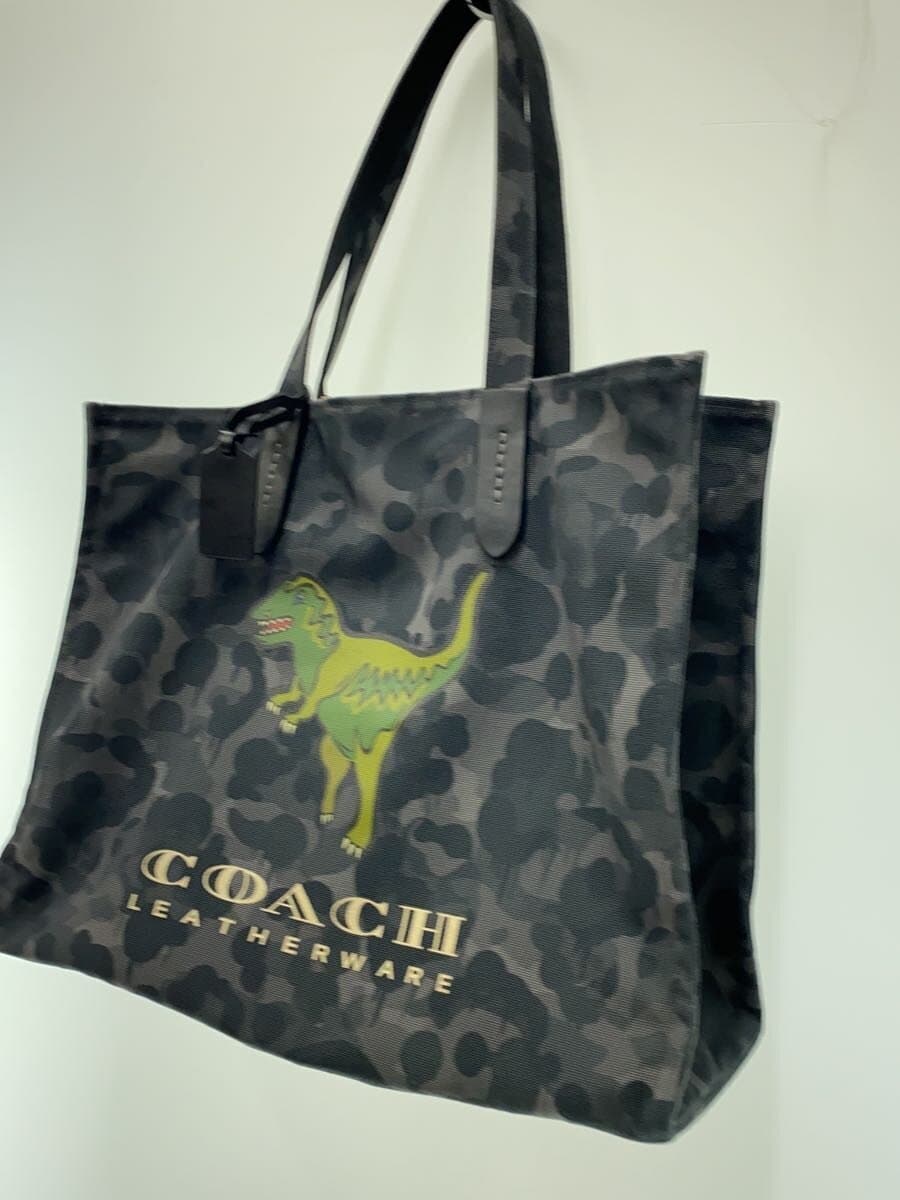 COACH Tote Bag Canvas BLK 2