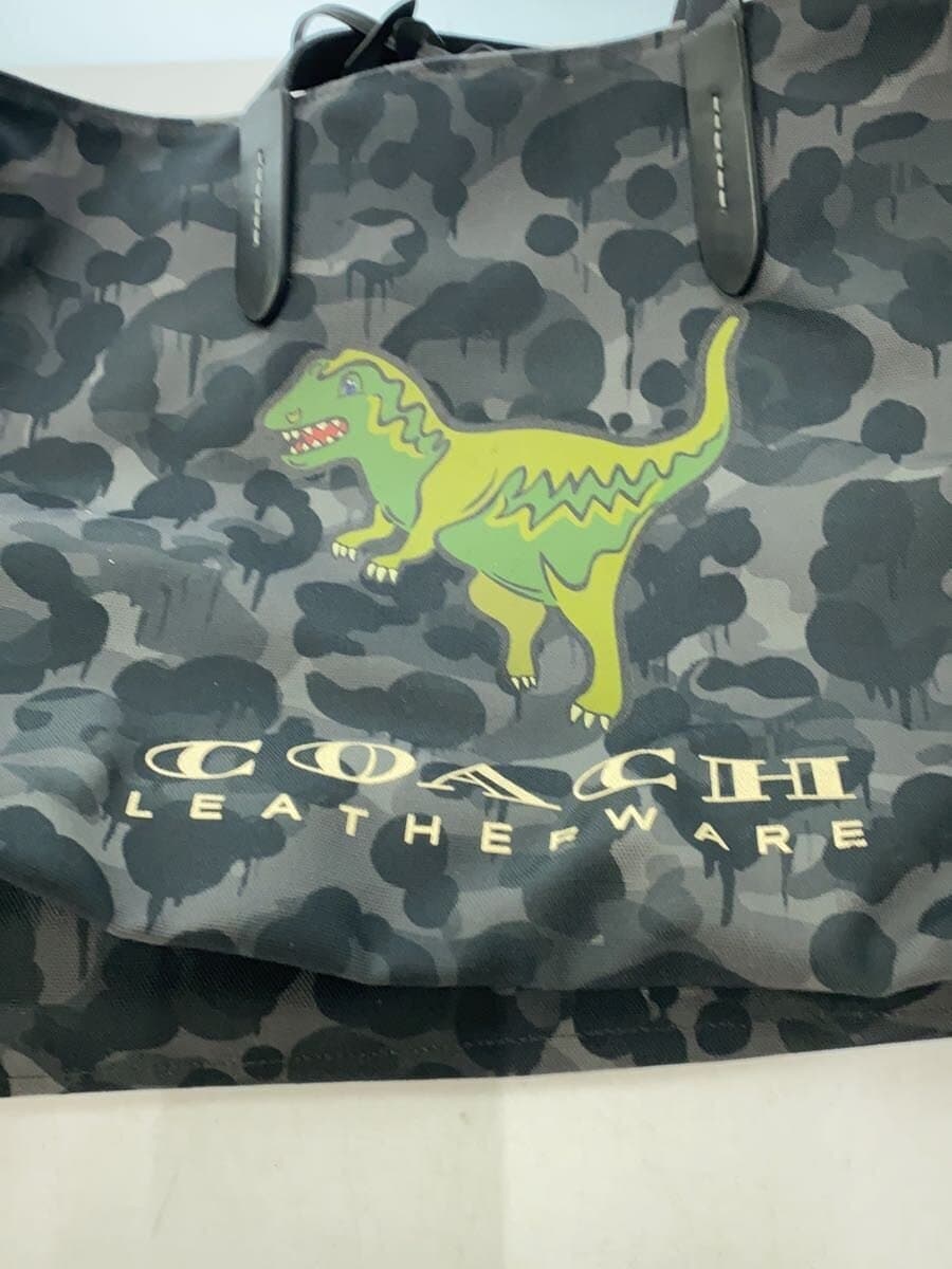 COACH Tote Bag Canvas BLK 5