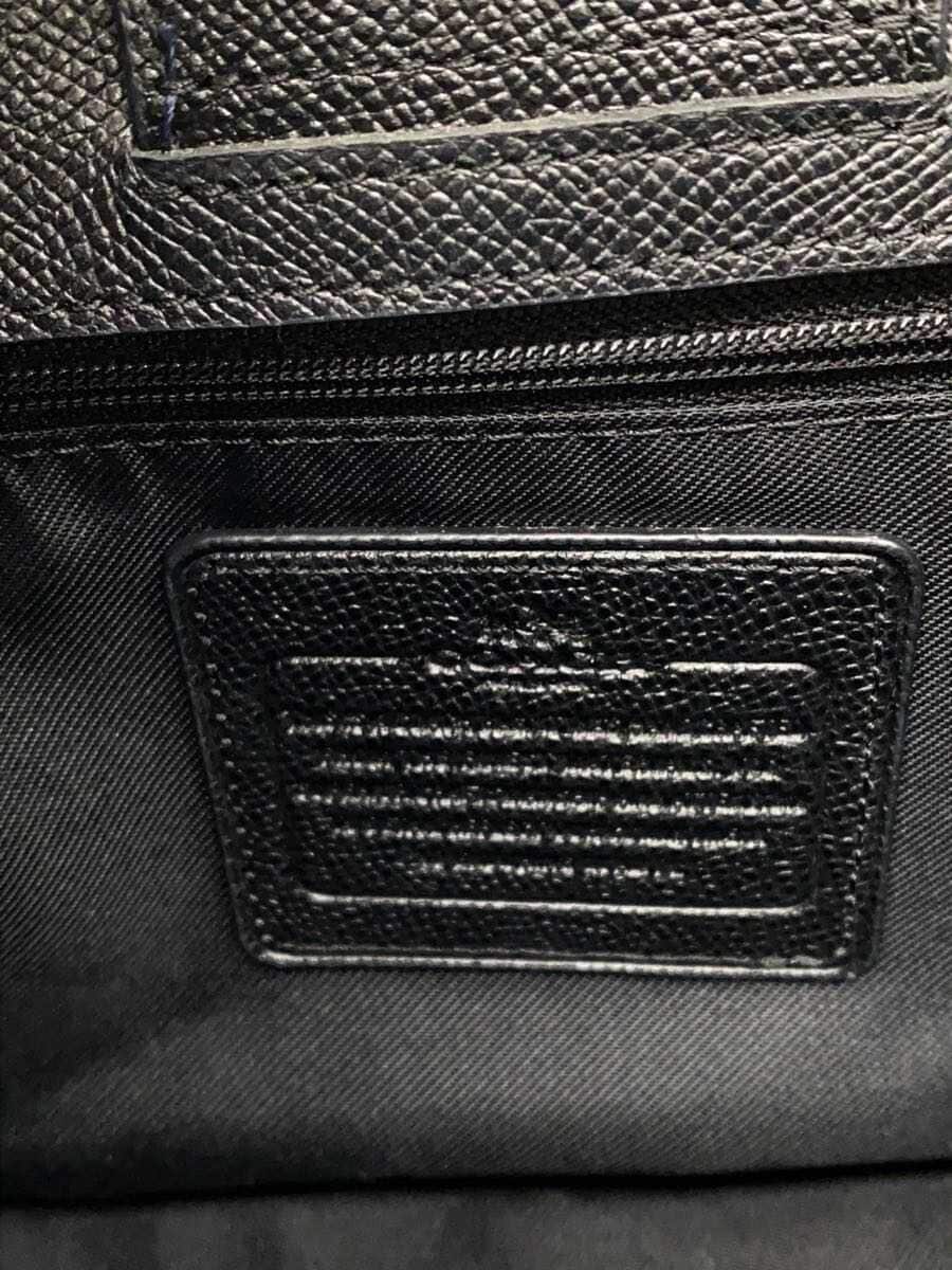 COACH bag leather black plain 5