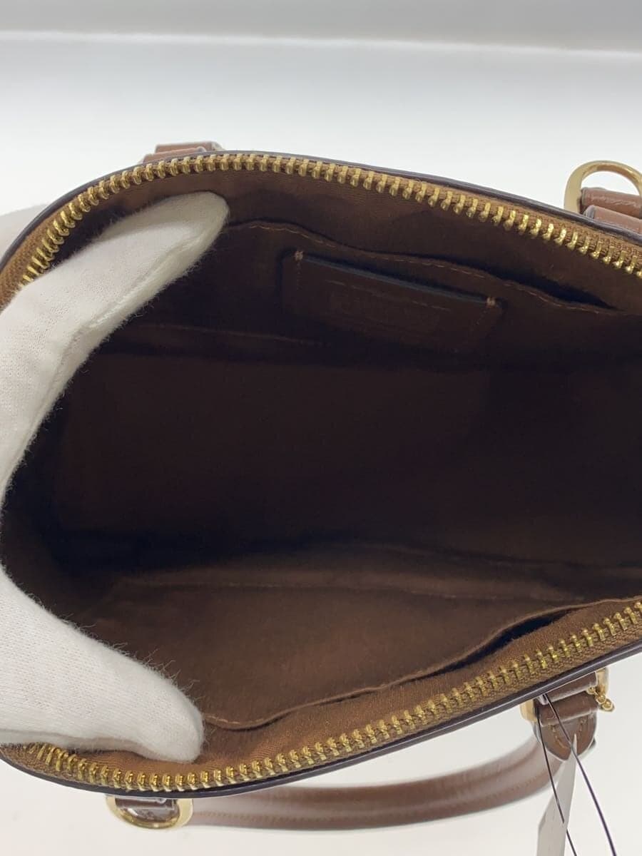 COACH Mini Sierra Satchel Signature Brown Leather Leather BRW Allover Pattern 6