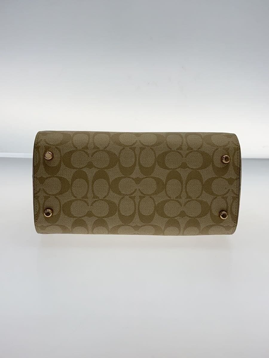 COACH bag leather BEG all-over pattern F83607 4