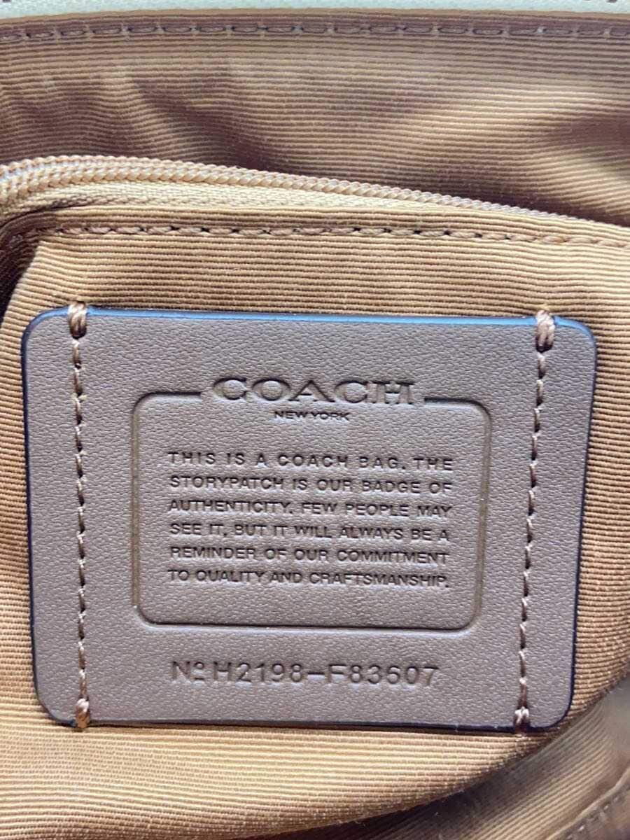 COACH bag leather BEG all-over pattern F83607 5