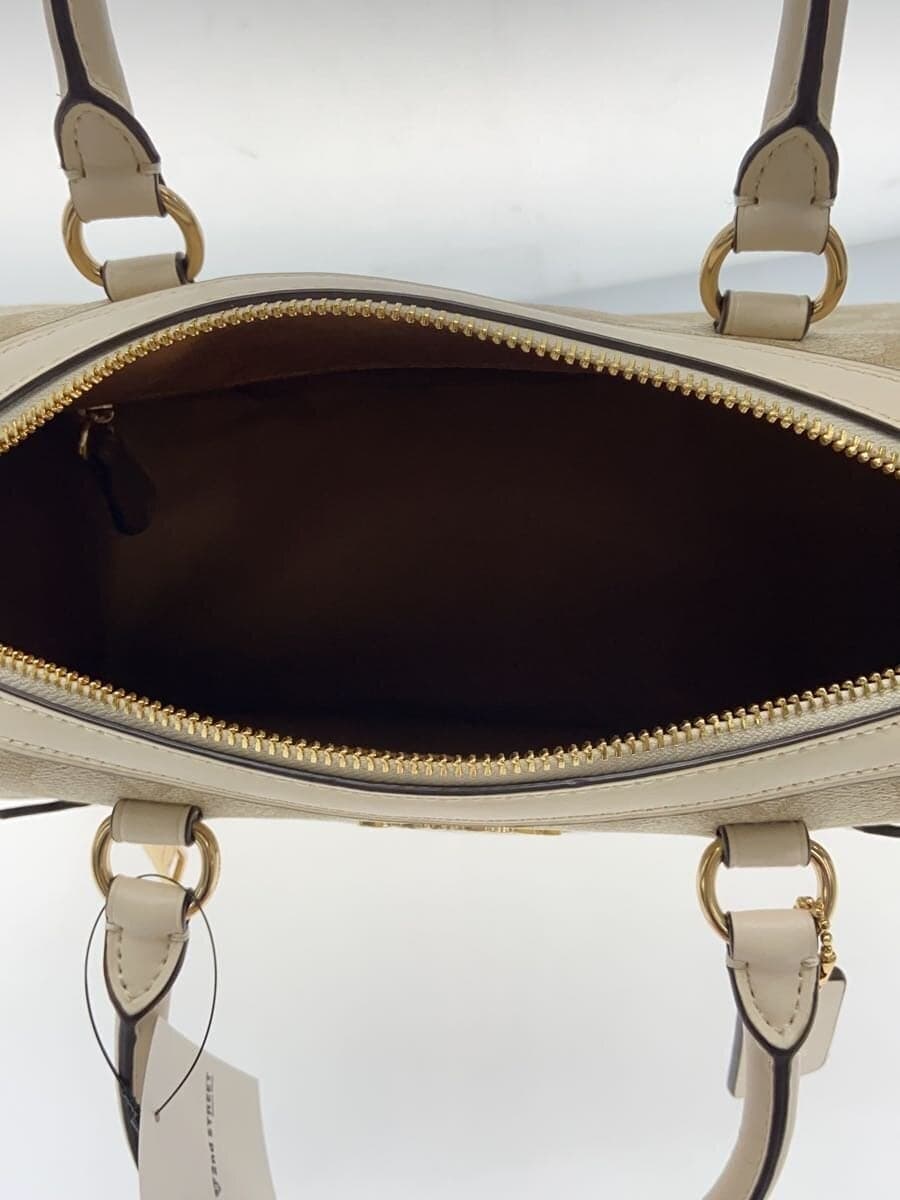 COACH bag leather BEG all-over pattern F83607 6