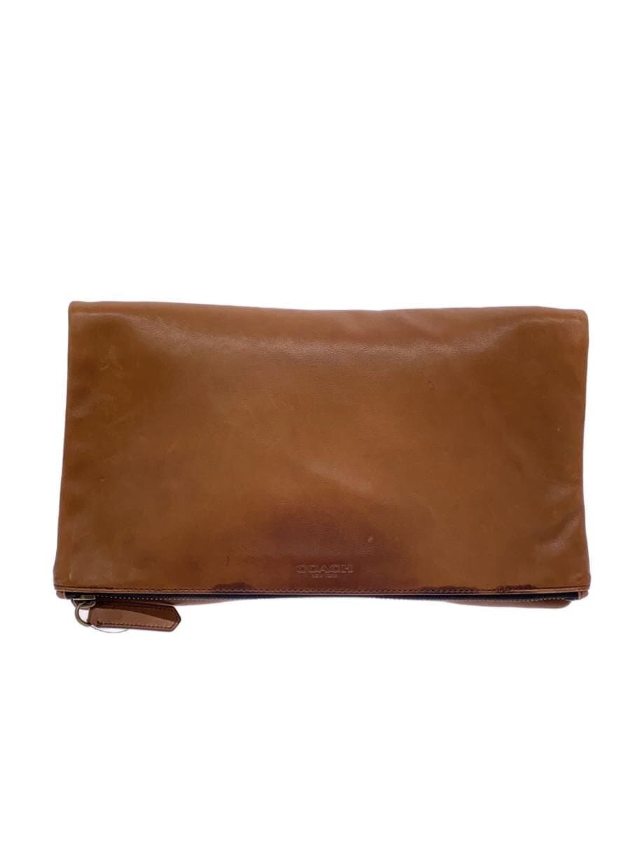 COACH bag leather brown solid color