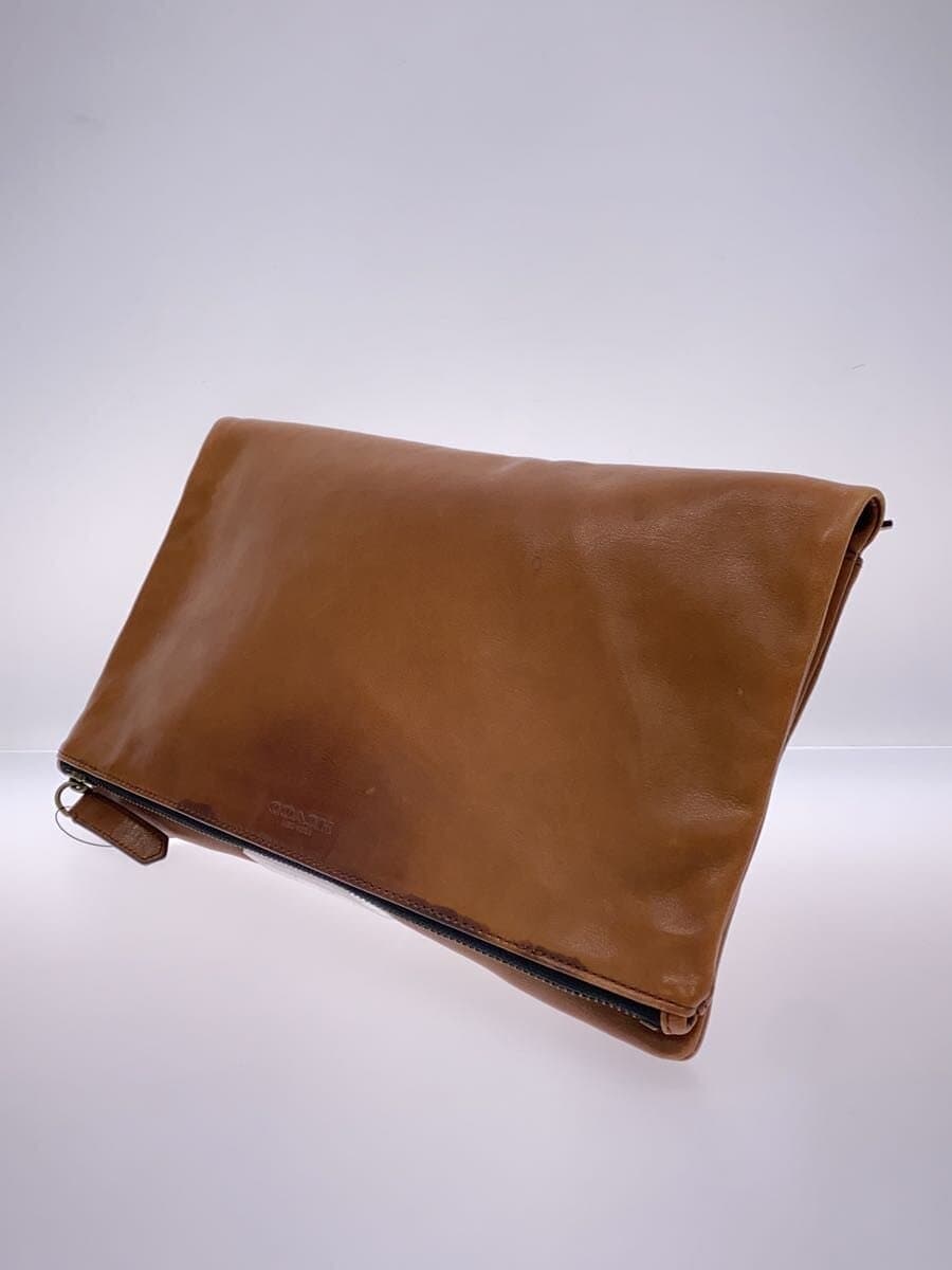 COACH bag leather brown solid color 2