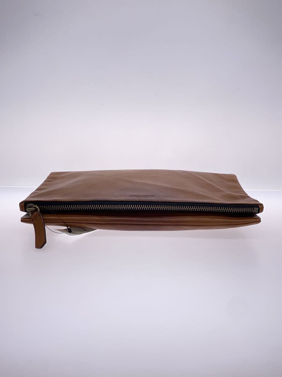 COACH bag leather brown solid color 4