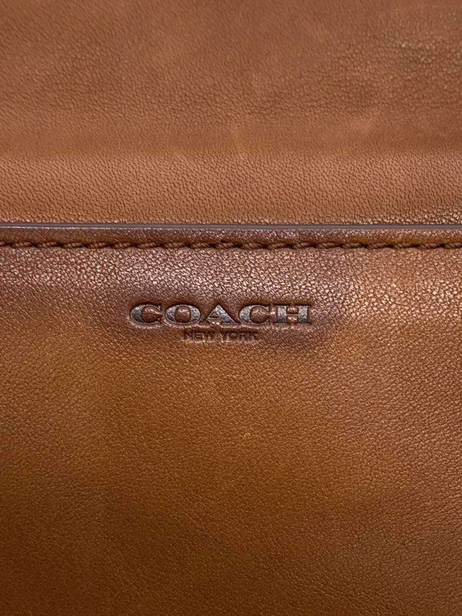 COACH bag leather brown solid color 5