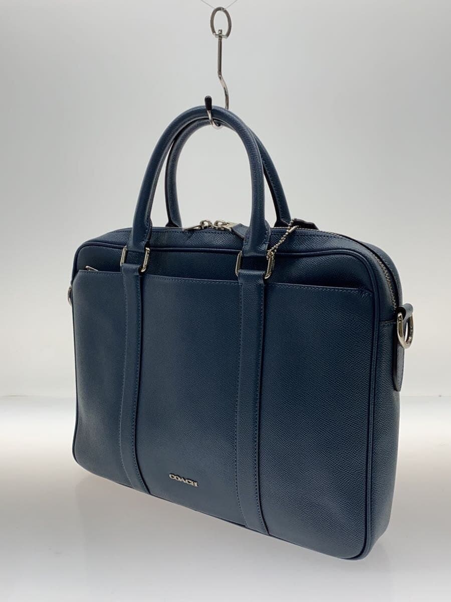 COACH Briefcase Leather Blue Solid F59056 2