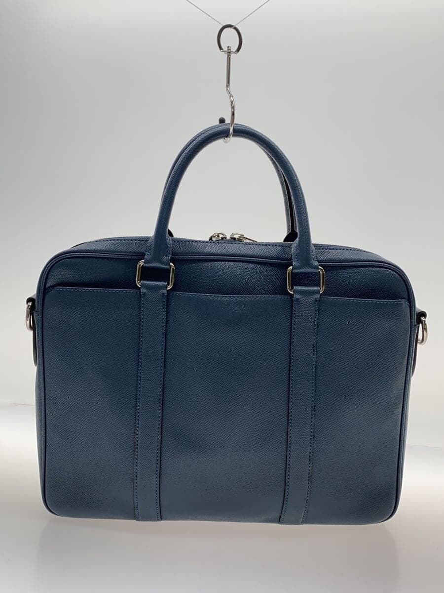 COACH Briefcase Leather Blue Solid F59056 3