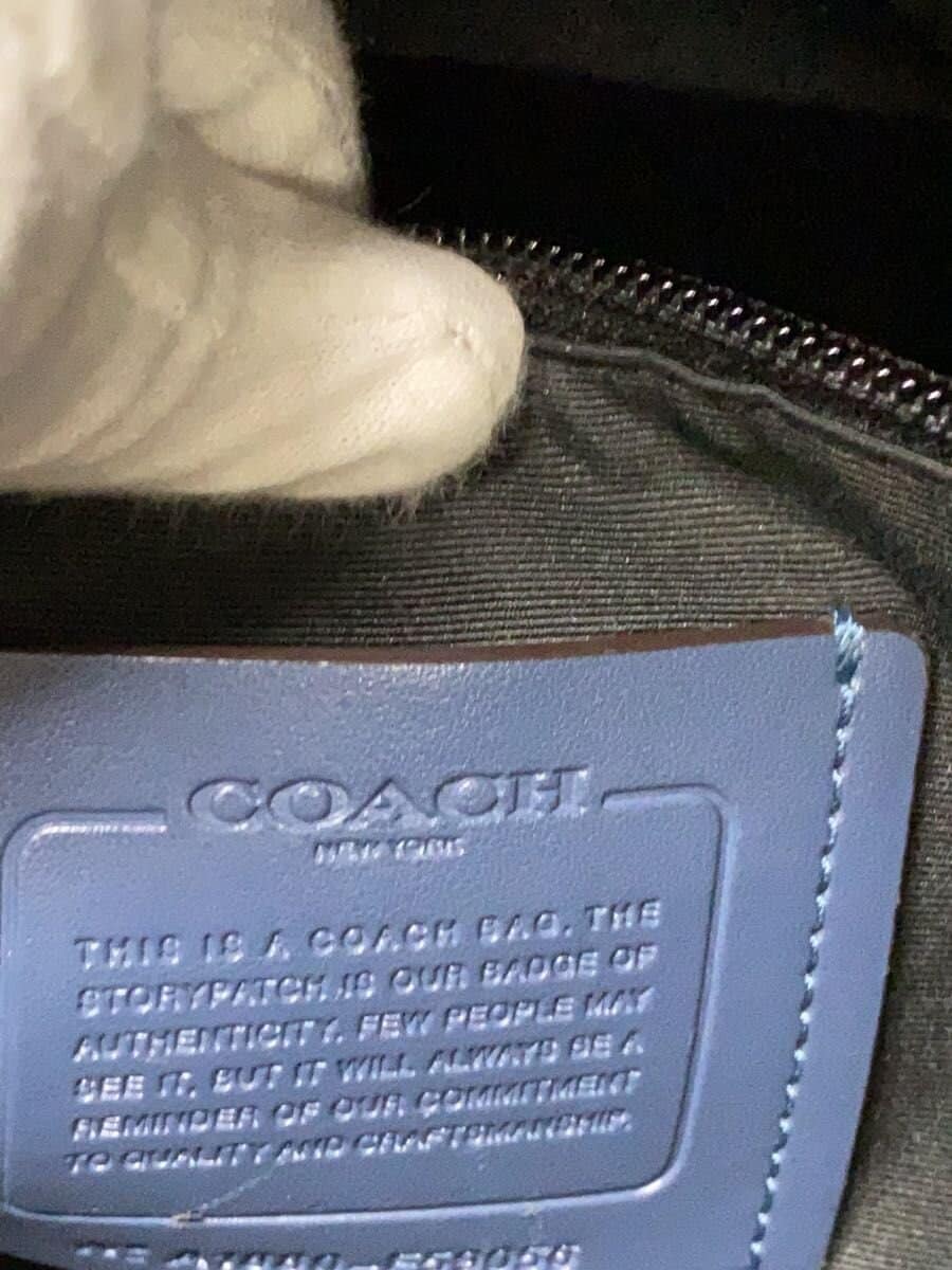 COACH Briefcase Leather Blue Solid F59056 5