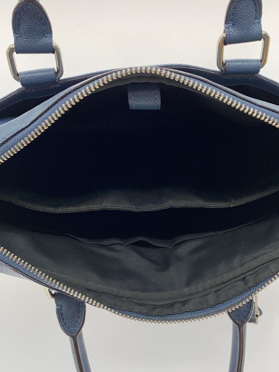 COACH Briefcase Leather Blue Solid F59056 6