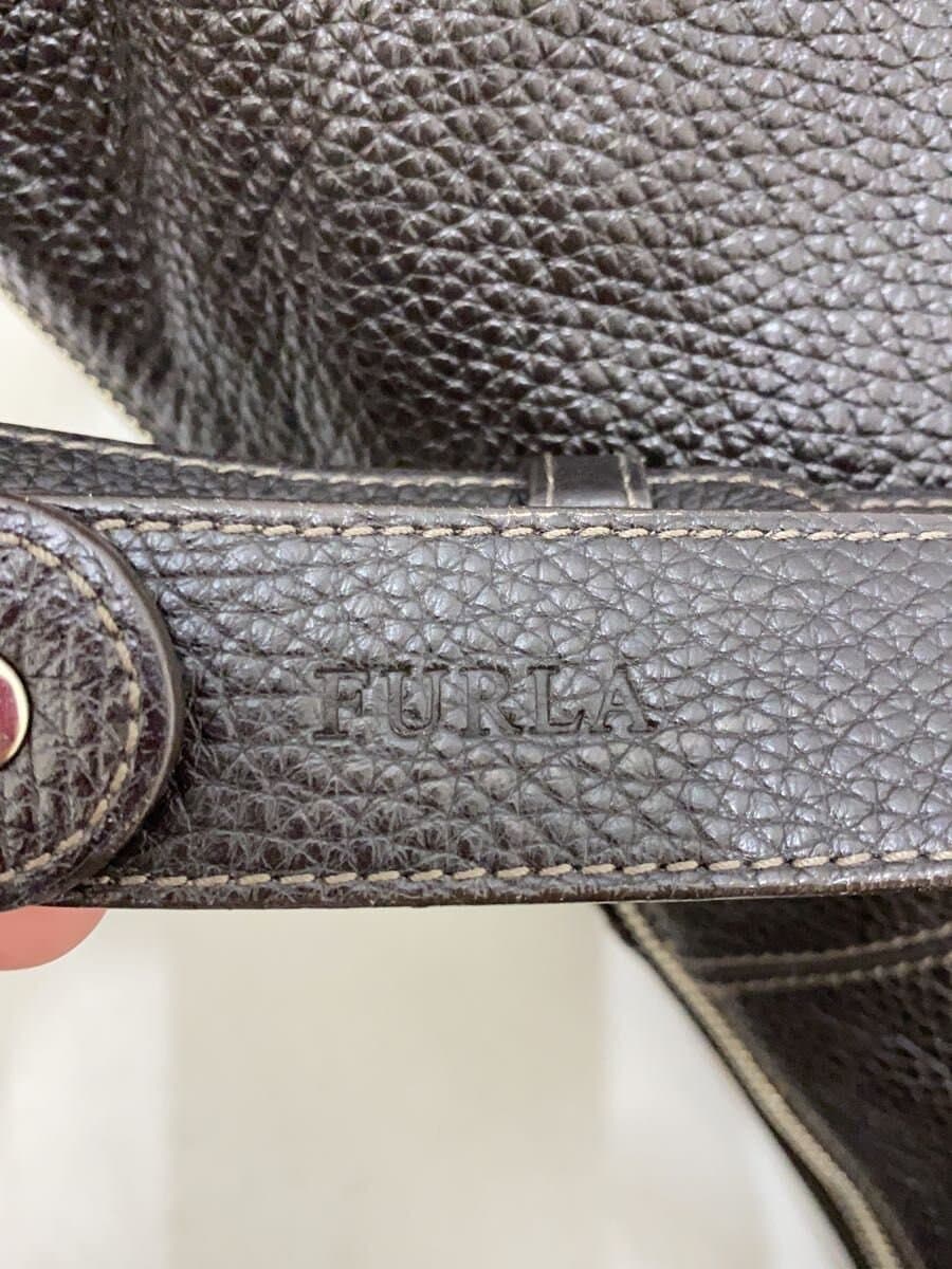 FURLA Handbag Leather BLK Solid 5