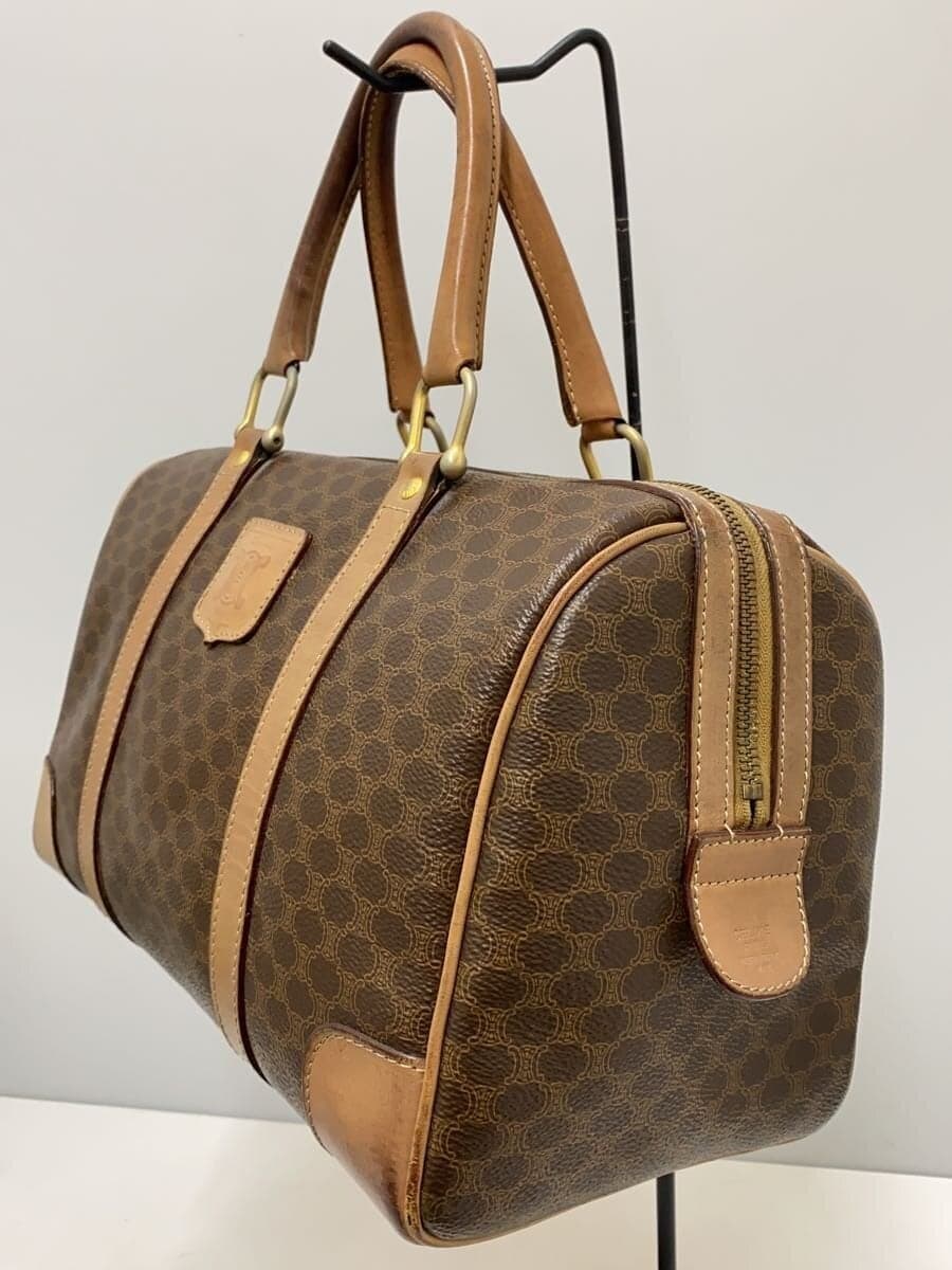 CELINE Boston Bag Leather BRW All Over Pattern M14 2