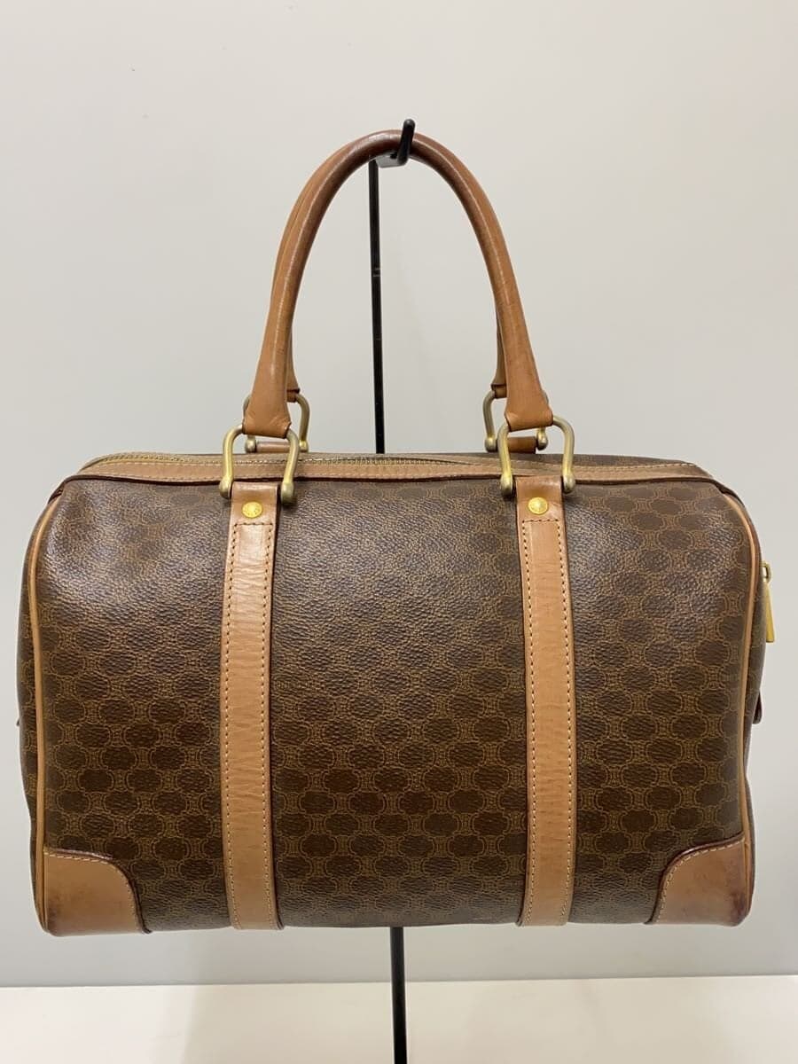 CELINE Boston Bag Leather BRW All Over Pattern M14 3