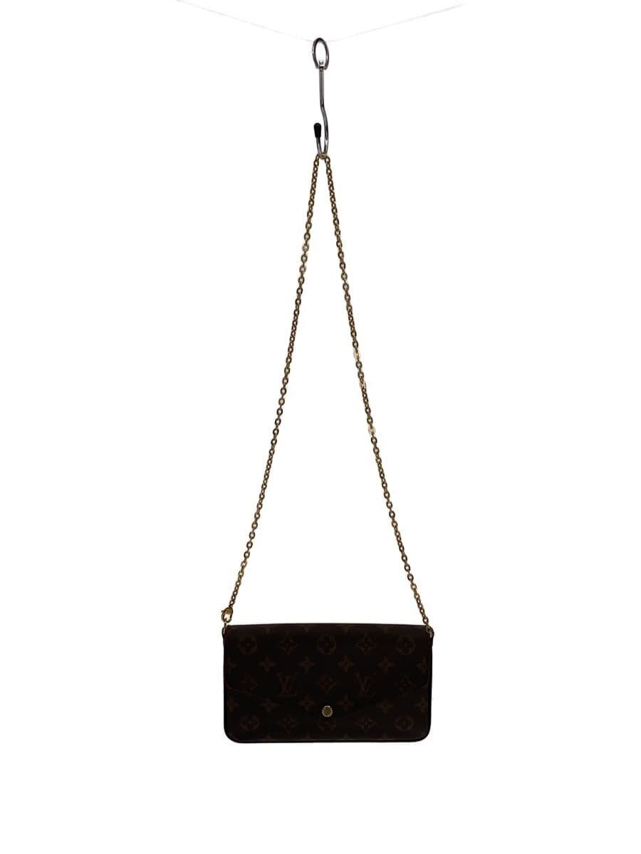 LOUIS VUITTON Pochette Felicie _Monogram Canvas PVC BRW