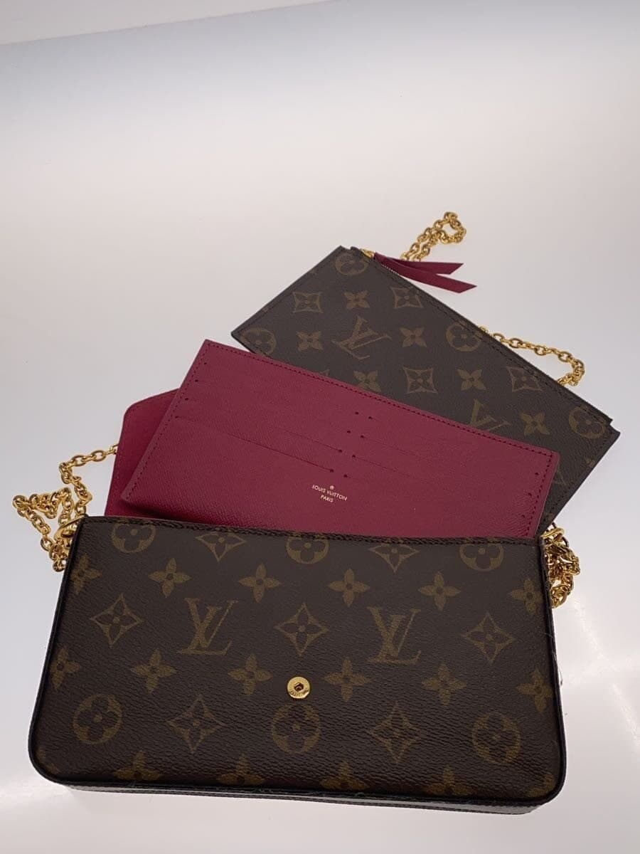 LOUIS VUITTON Pochette Felicie _Monogram Canvas PVC BRW 7