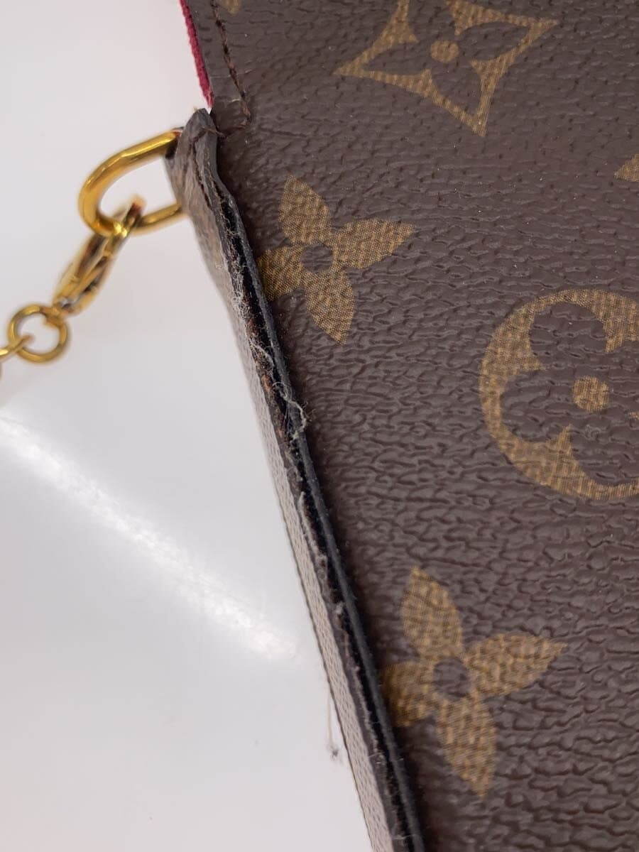 LOUIS VUITTON Pochette Felicie _Monogram Canvas PVC BRW 9