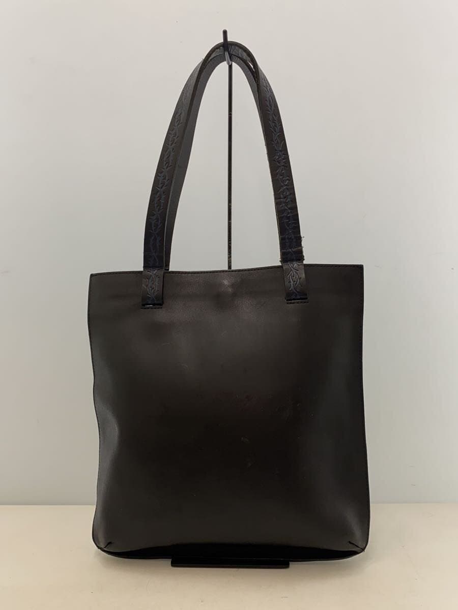 Jean Paul Gaultier Tote Bag Leather BLK 3