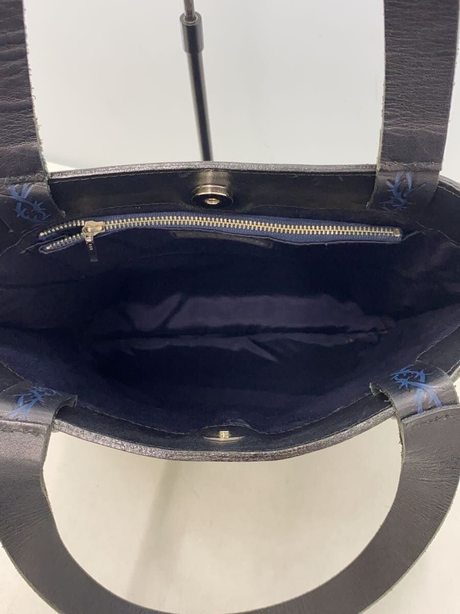 Jean Paul Gaultier Tote Bag Leather BLK 6