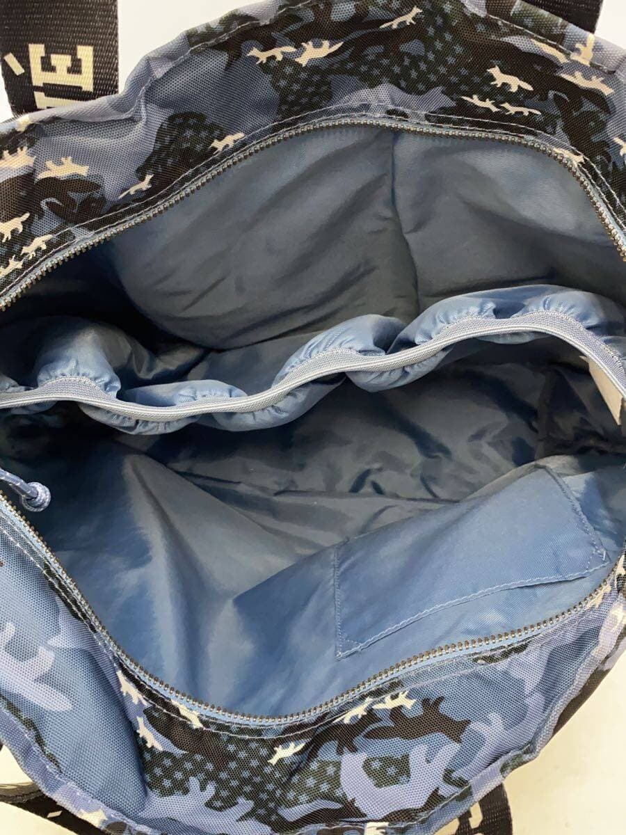 MAISON KITSUNE Tote Bag Nylon NVY Camouflage 5
