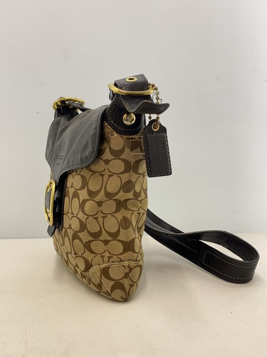 COACH Shoulder Bag_Signature Canvas BLK All Over Pattern 2