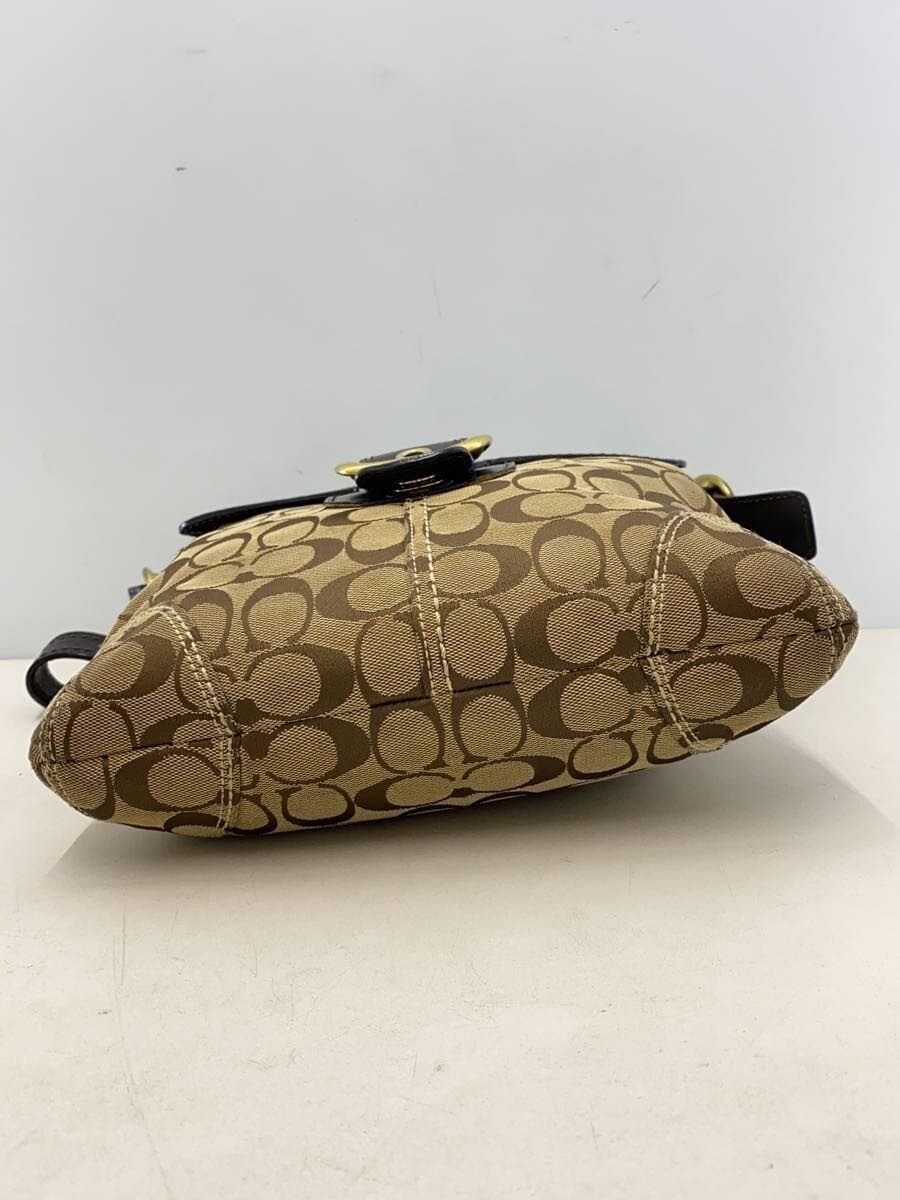 COACH Shoulder Bag_Signature Canvas BLK All Over Pattern 4