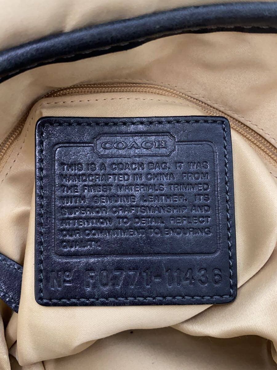 COACH Shoulder Bag_Signature Canvas BLK All Over Pattern 5