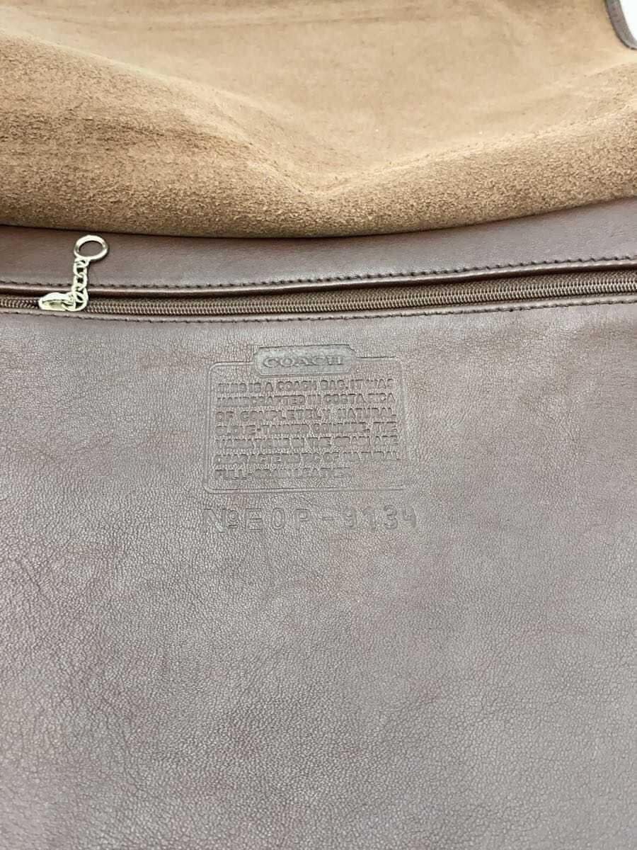 COACH Shoulder Bag Leather BRW Solid 9134 5