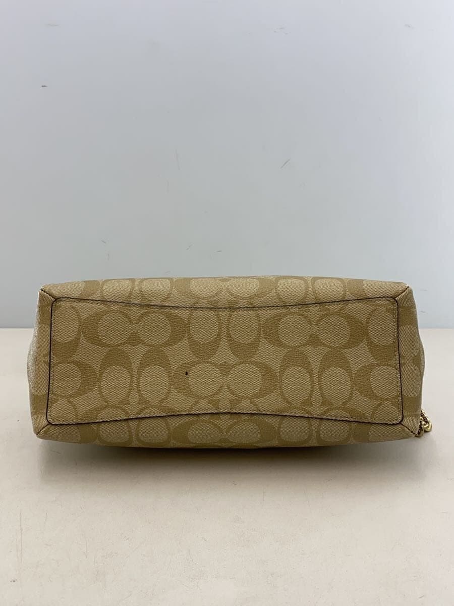 COACH Shoulder Bag Leather BEG All Over Pattern F29434 4