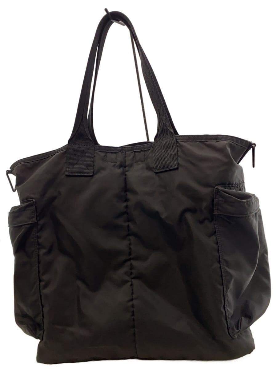 PORTER tote bag nylon black plain 2WAY