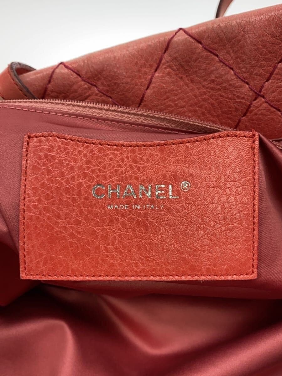 CHANEL On the Road Wild Stitch Tote Bag Leather Pink Solid CHANEL 5