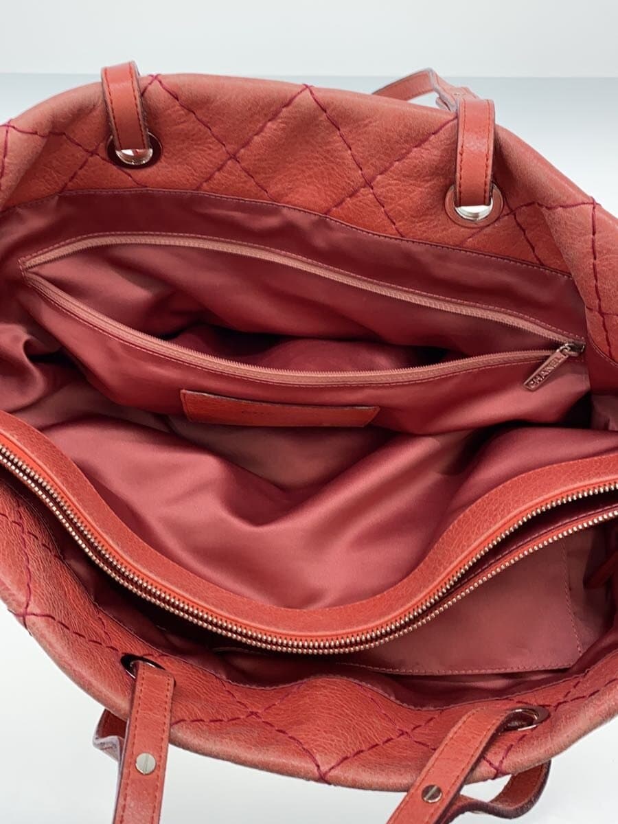 CHANEL On the Road Wild Stitch Tote Bag Leather Pink Solid CHANEL 6