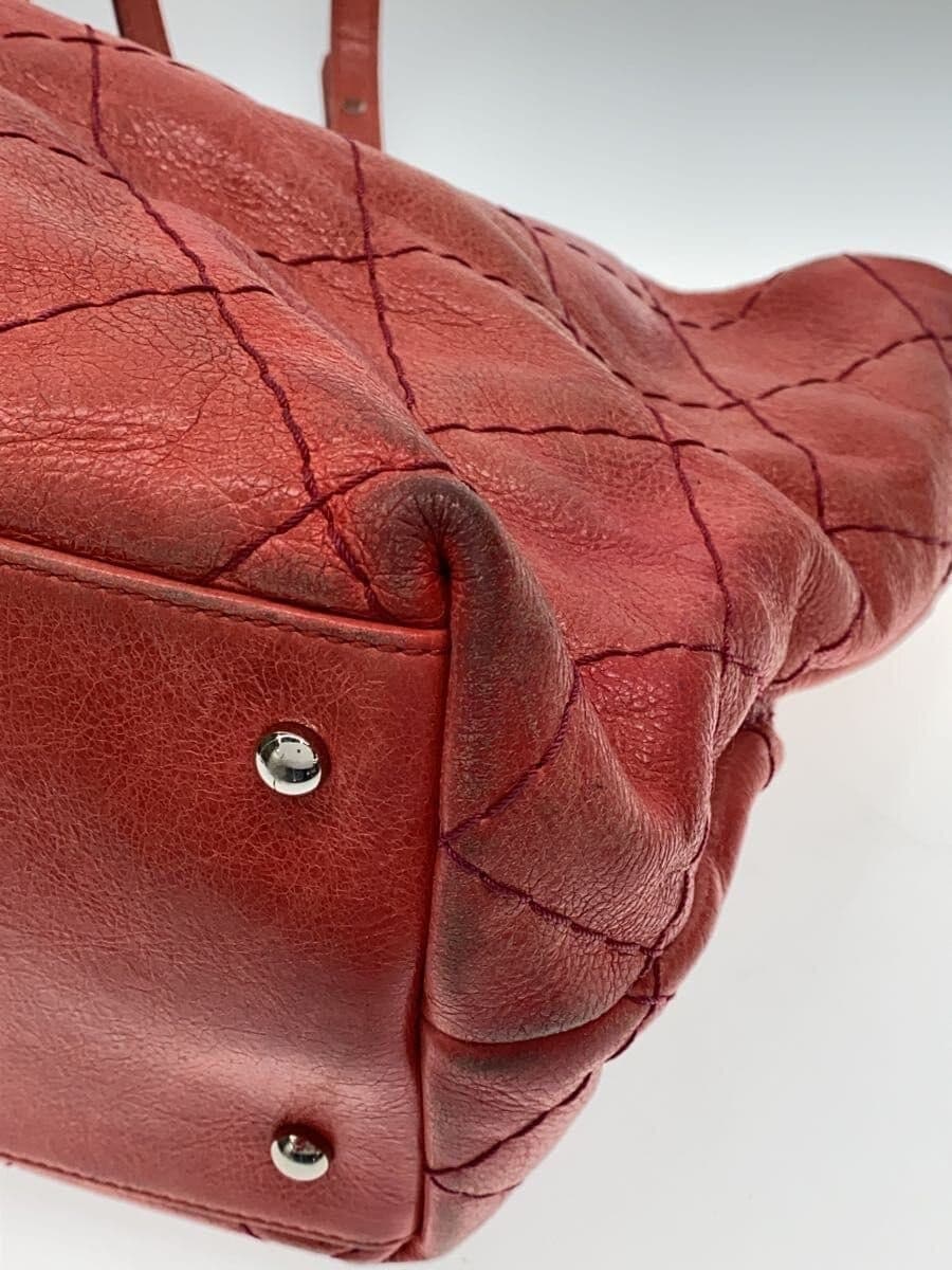 CHANEL On the Road Wild Stitch Tote Bag Leather Pink Solid CHANEL 7