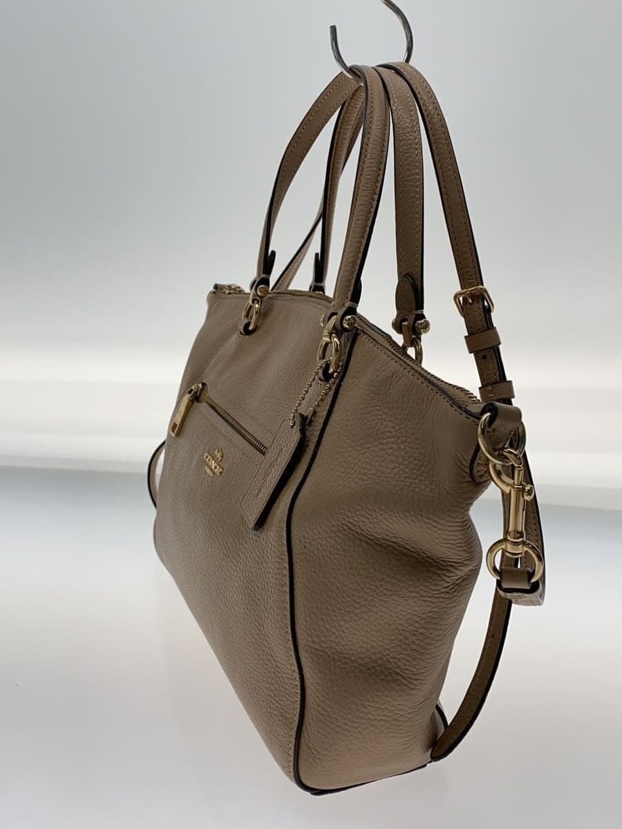 COACH handbag leather BEG 79997 2