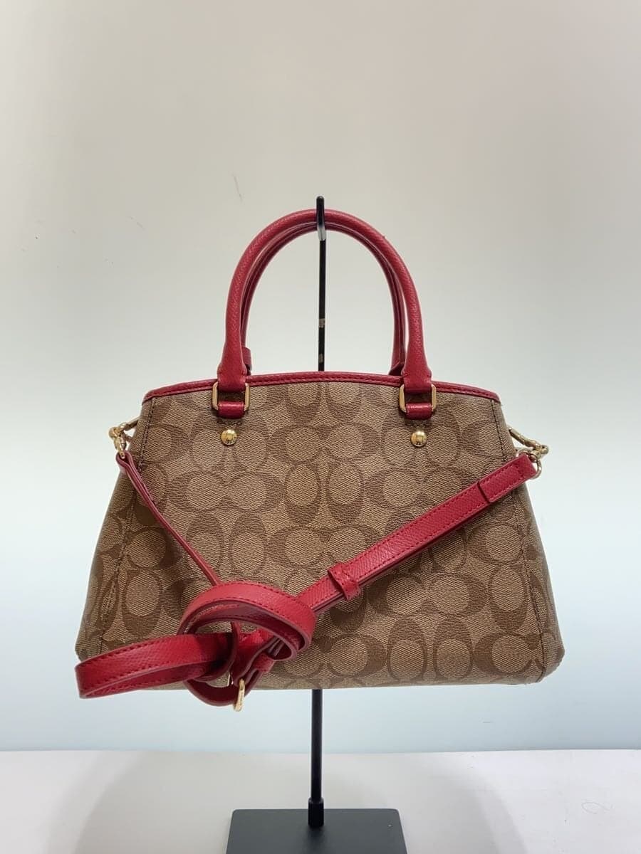 COACH 2WAY Shoulder Bag -- BRW RED F34605 3