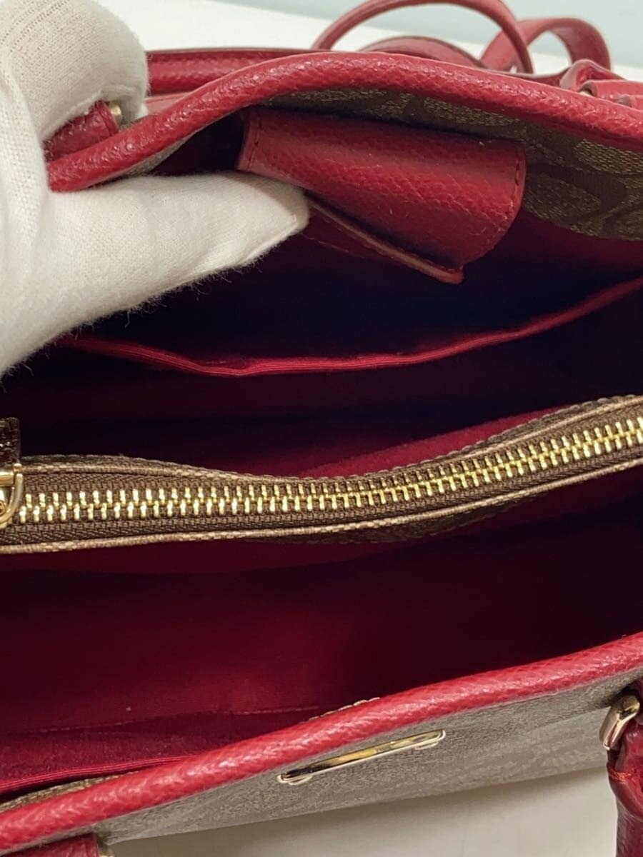 COACH 2WAY Shoulder Bag -- BRW RED F34605 6