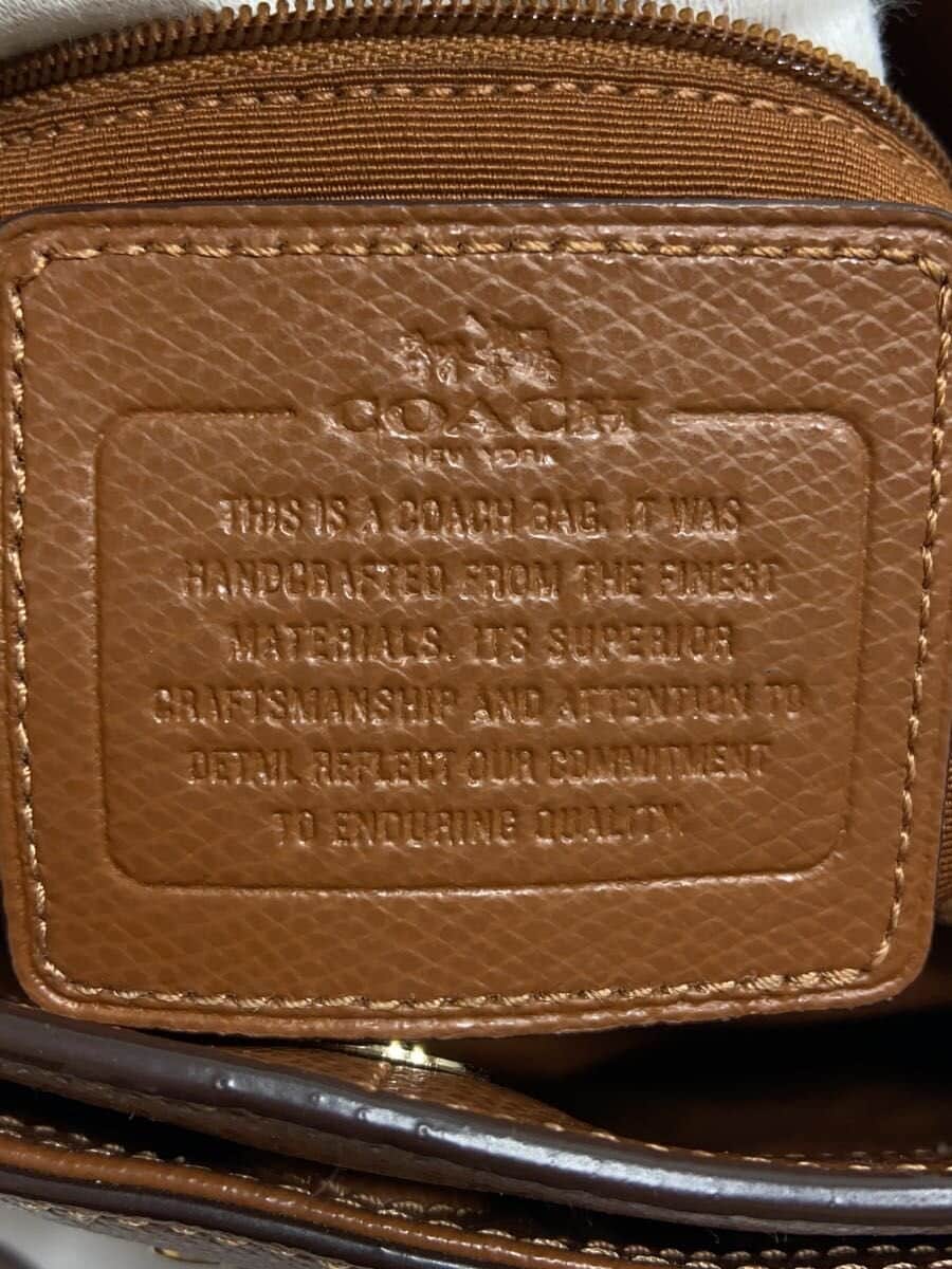 COACH 2WAY Tote Bag _ All Leather Leather BRW Plain F36642 5