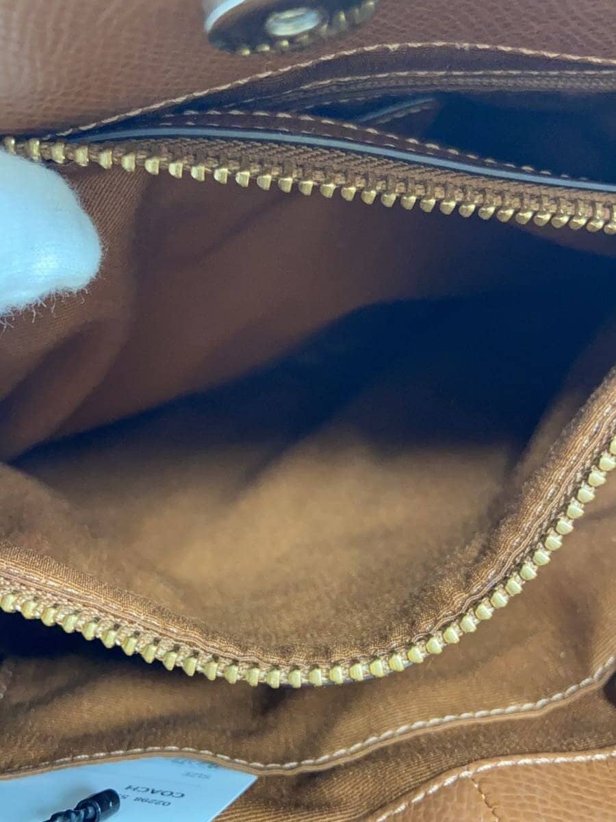 COACH 2WAY Tote Bag _ All Leather Leather BRW Plain F36642 8