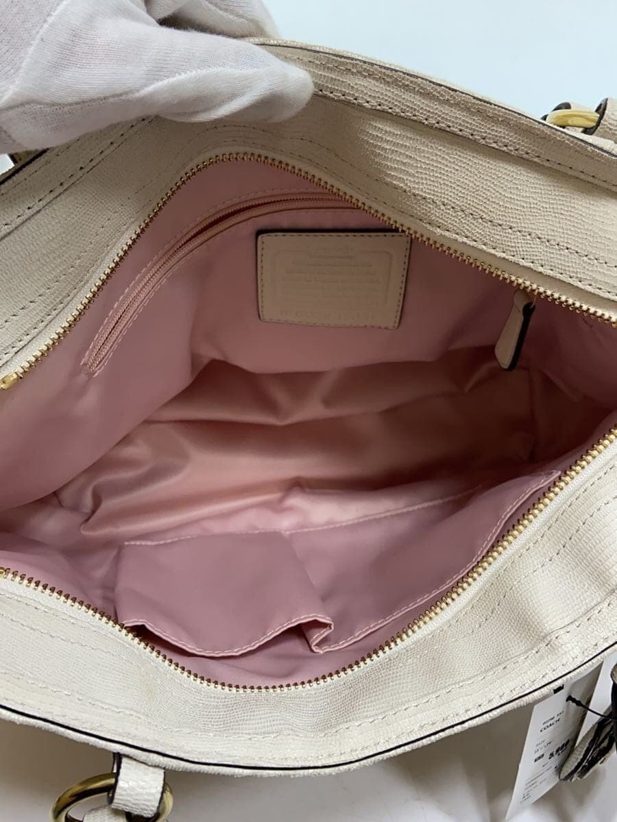 COACH Basket Bag Tote Bag_ Straw -- WHT 21959 6