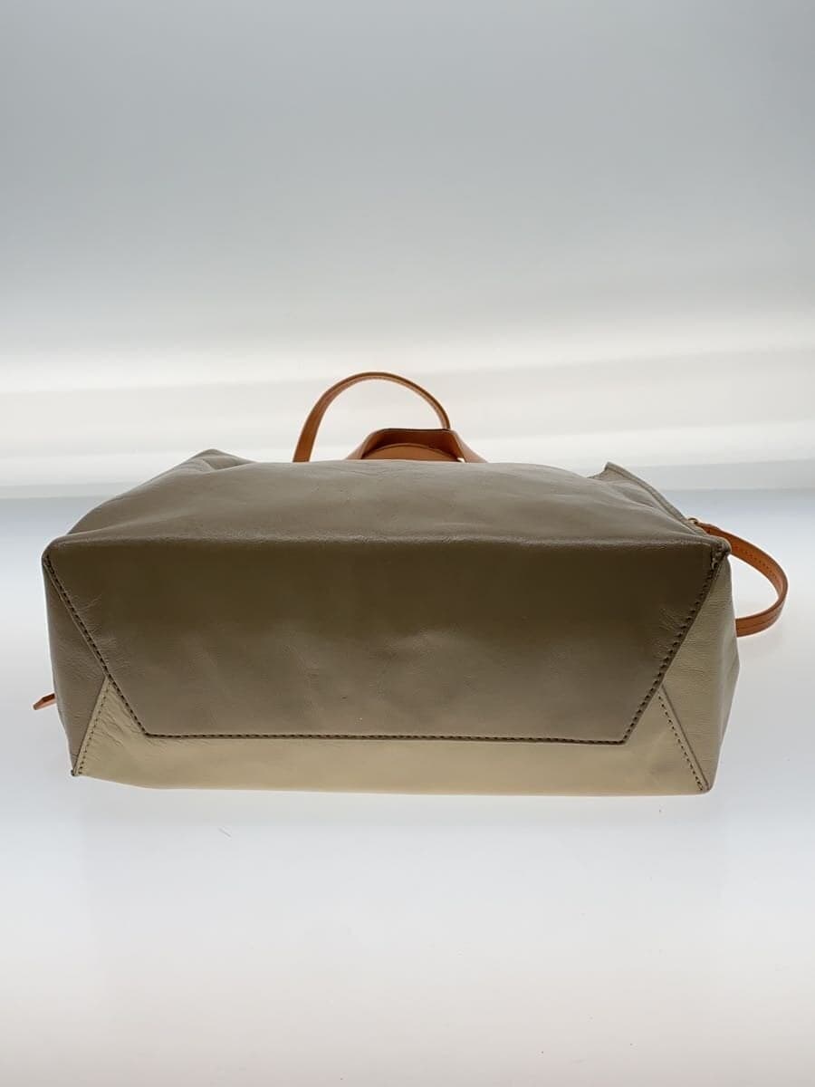 MARNIMUSEO SOFT EW SMALL 2WAY Tote Bag Cowhide BEG SHMP0069U0P2644 4