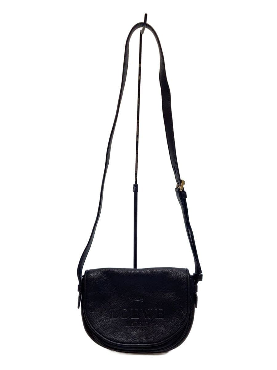 LOEWE Shoulder Bag Leather Black 340912 MADRID 1846