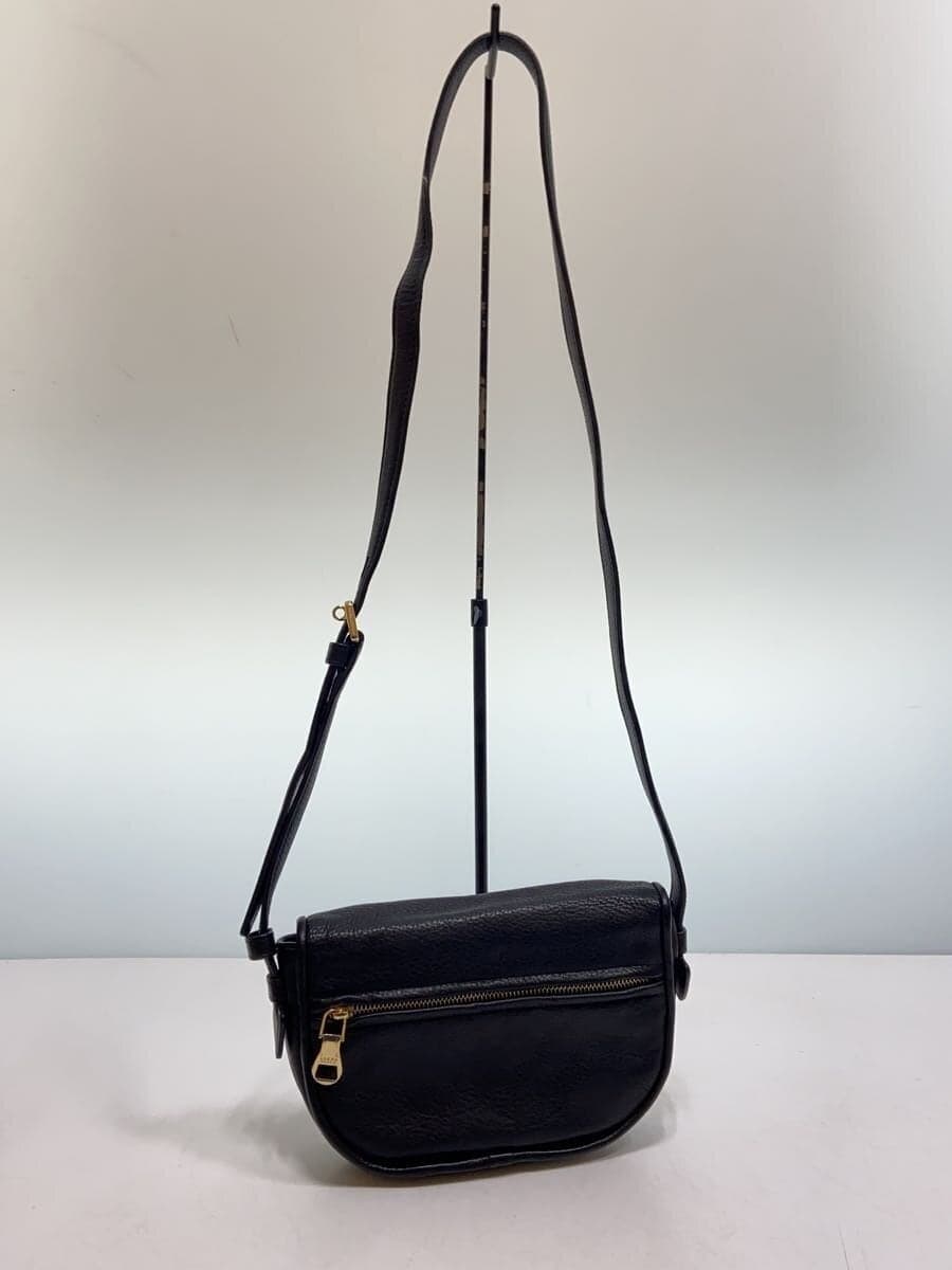 LOEWE Shoulder Bag Leather Black 340912 MADRID 1846 3