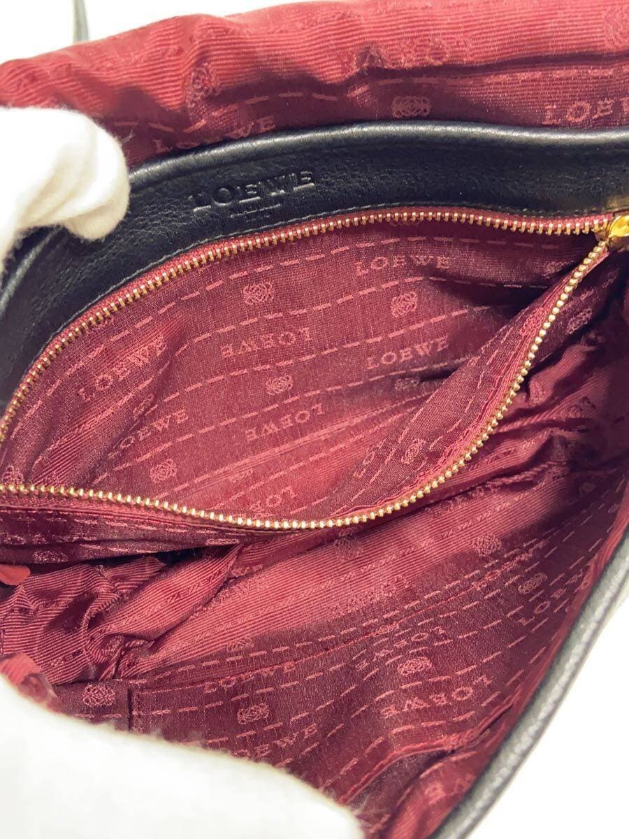 LOEWE Shoulder Bag Leather Black 340912 MADRID 1846 6